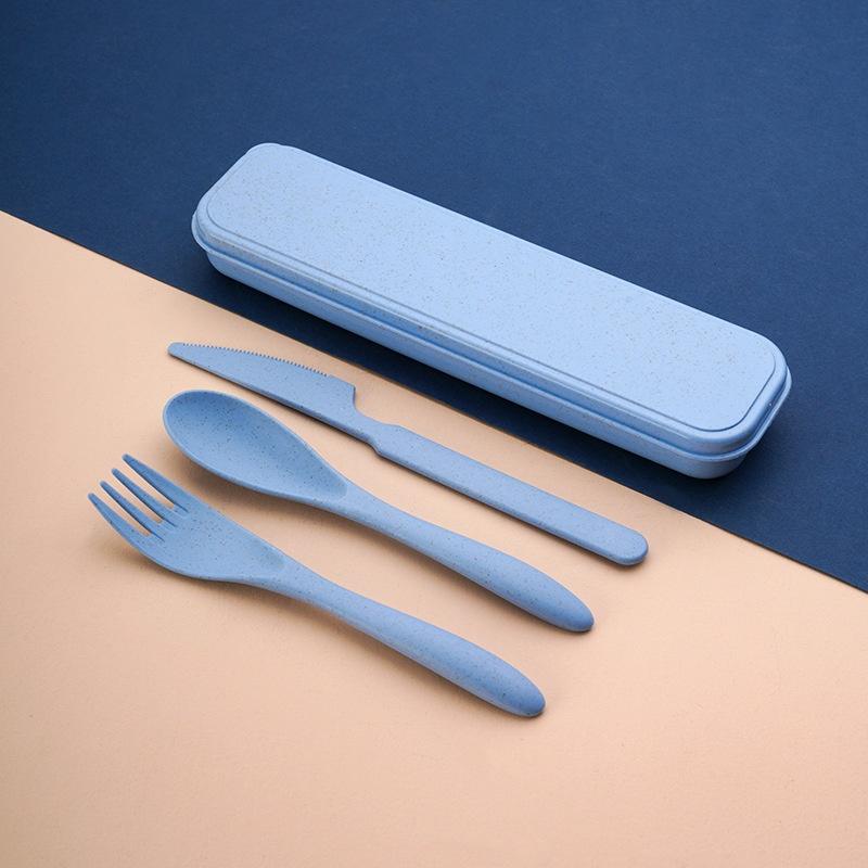 Reusable Straw - Wheat Straw Reusable Cutlery Set Durable