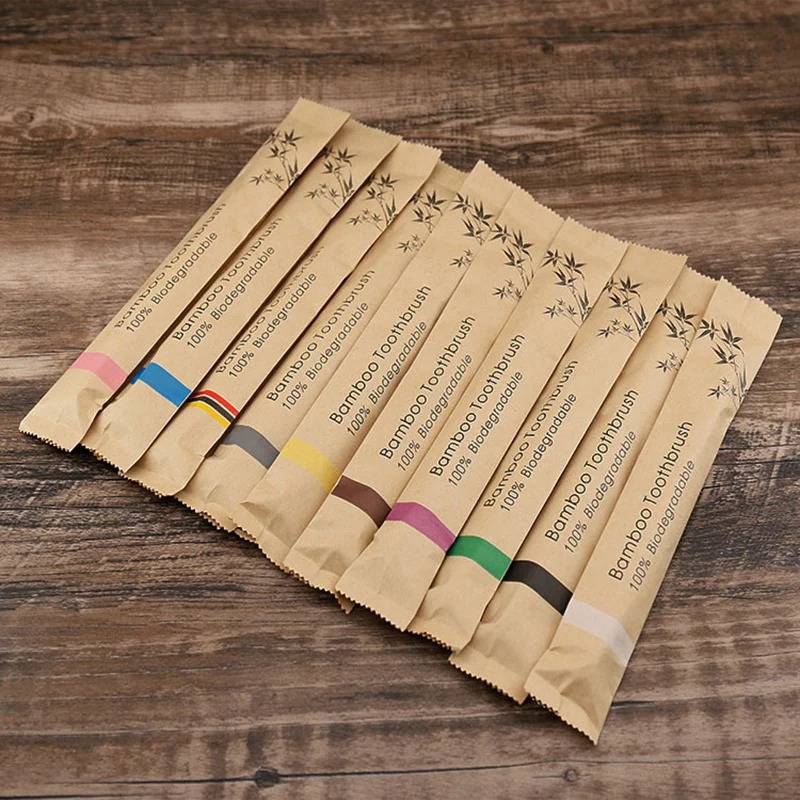 5/15pcs Colorful Toothbrush Na - Bamboo Toothbrush 评论和价格
