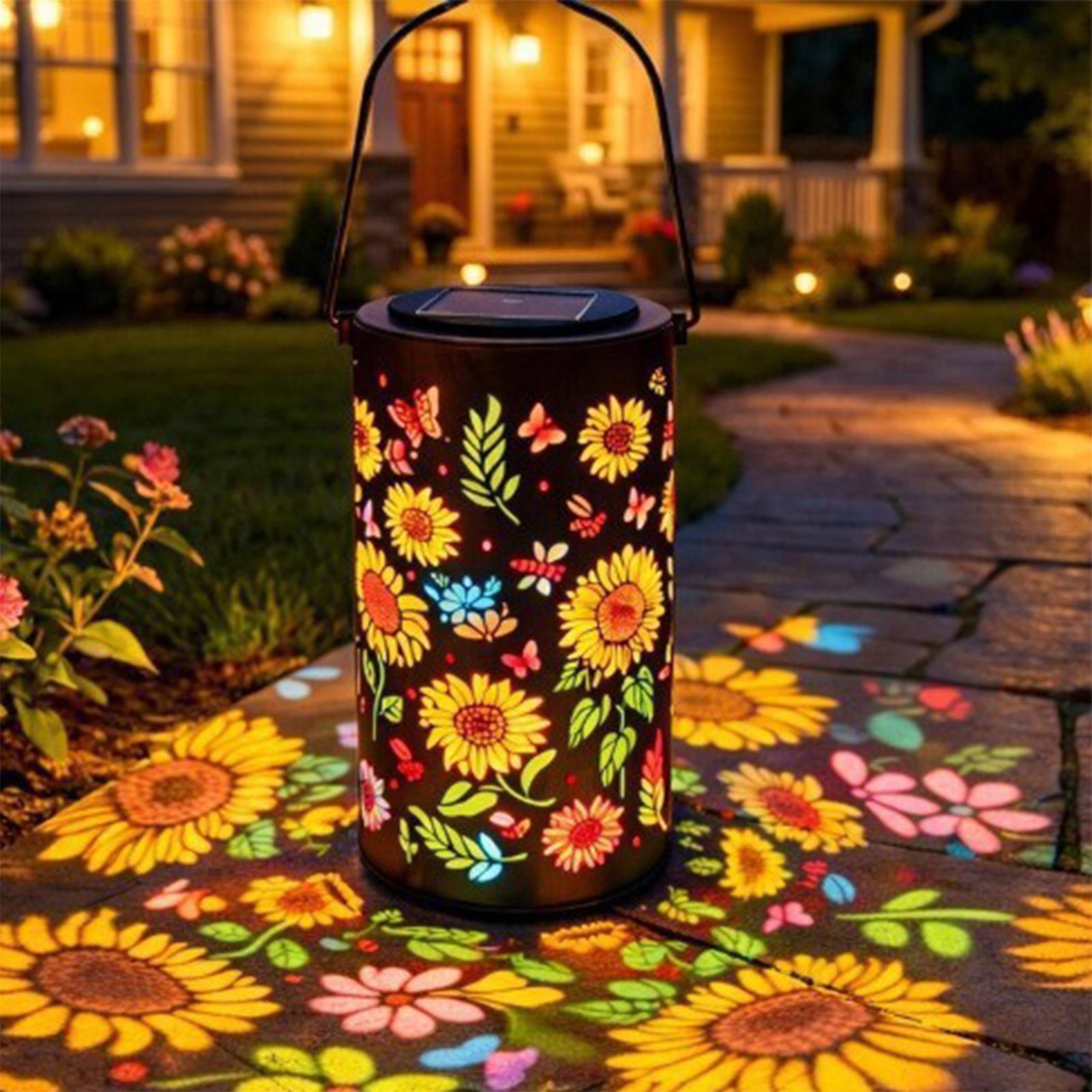 Sunflower Solar Lantern Weathe - Solar Garden Light 评论和价格