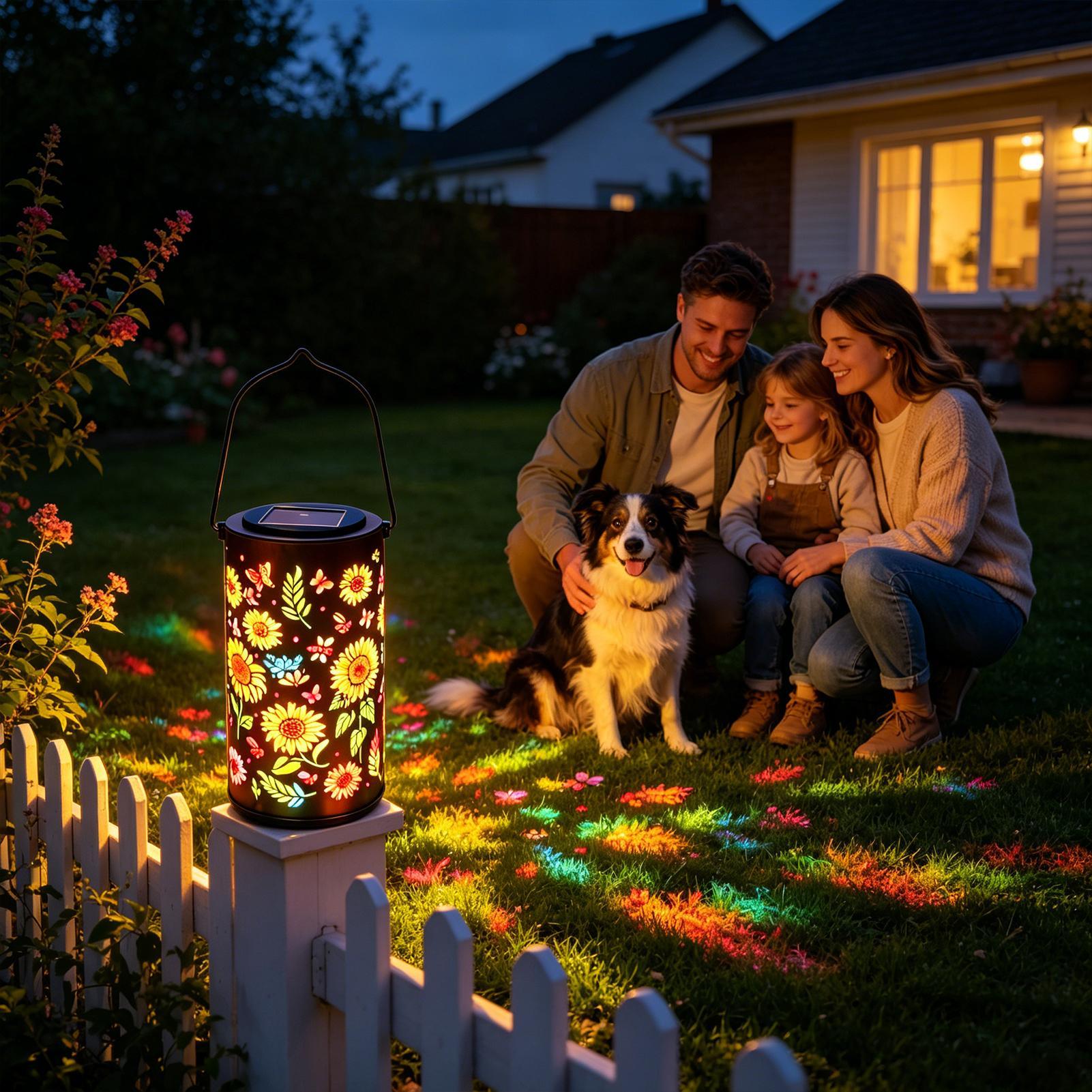 Sunflower Solar Lantern Weathe - Solar Garden Light 评论和价格