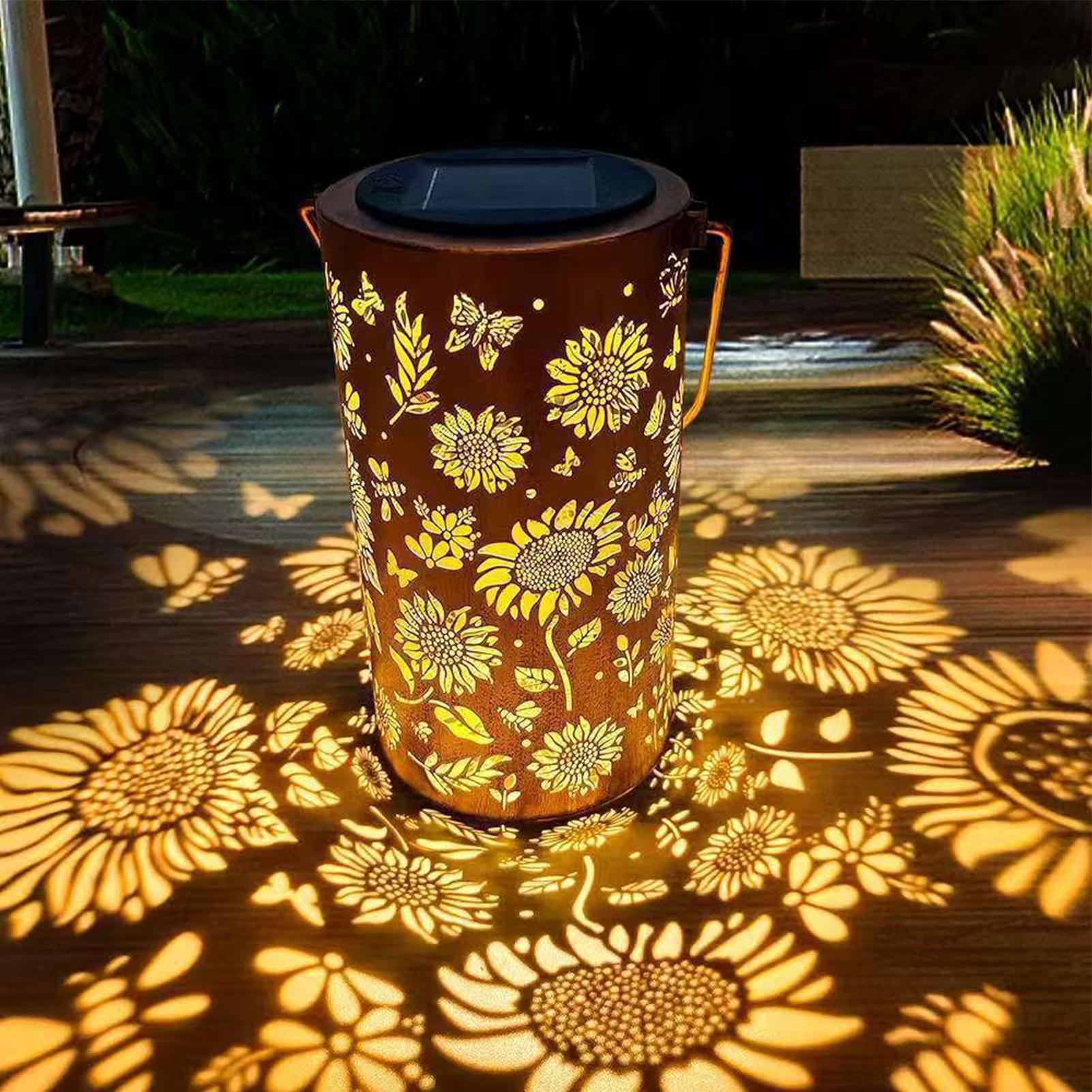 Sunflower Solar Lantern Weathe - Solar Garden Light 评论和价格