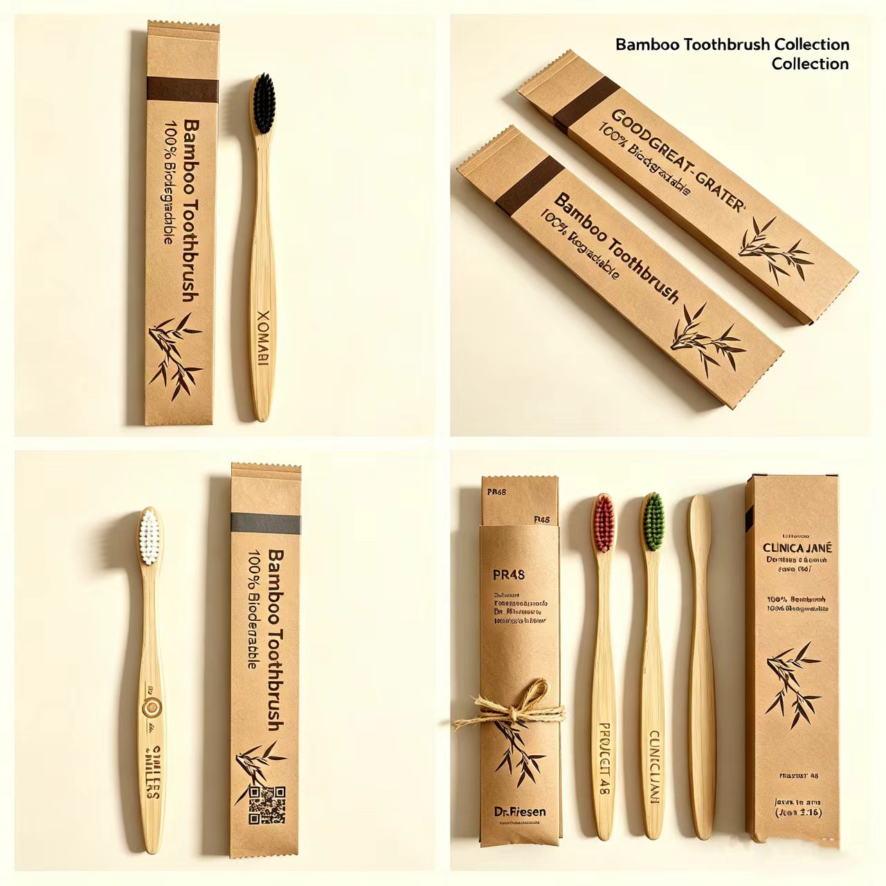 Bamboo Toothbrushes 100Pcs Eco - Bamboo Toothbrush 评论和价格