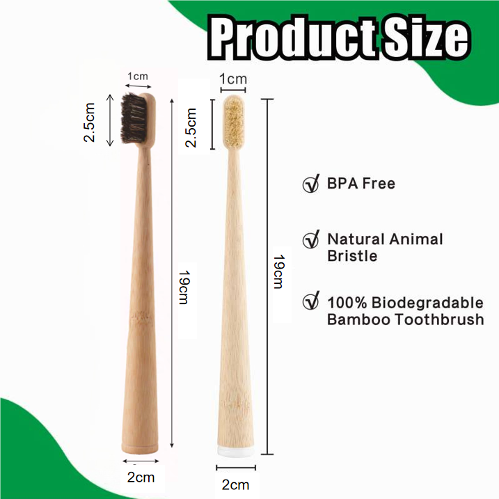 4 Pack Boar Bristle / Horse Br - Bamboo Toothbrush 评论和价格
