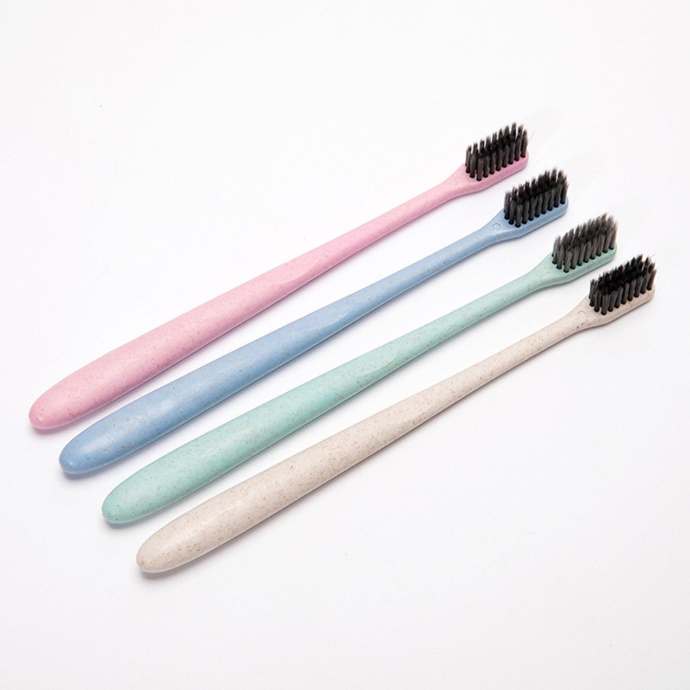 4Pcs Bamboo Charcoal Toothbrus - Bamboo Toothbrush 评论和价格