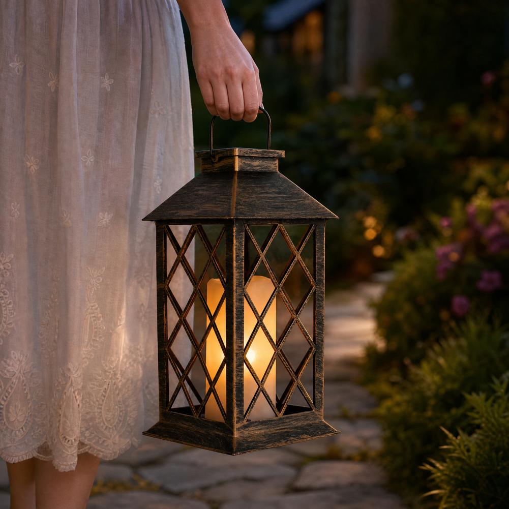 Retro Solar Lantern, Outdoor S - Solar Garden Light 评论和价格