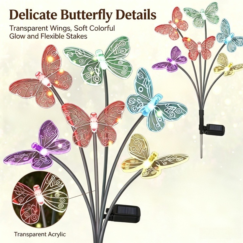 Solar Powered Butterfly Lights - Solar Garden Light 评论和价格
