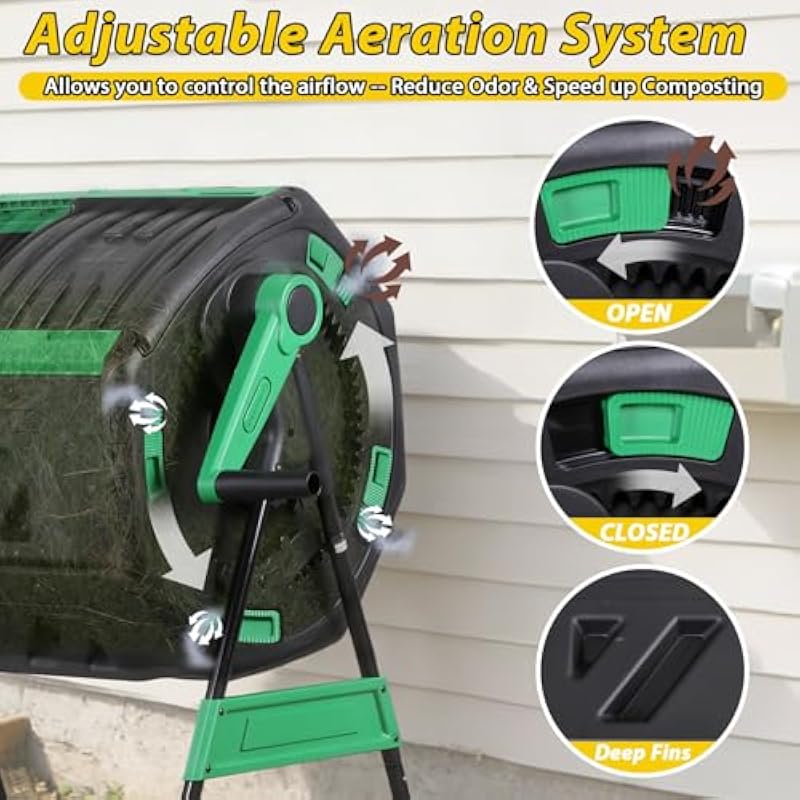 53-Gallon Two-Section Rotating - Compost Bin 评论和价格