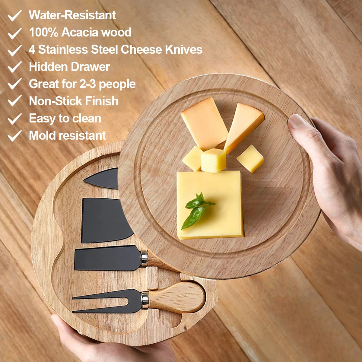 Cheese Knives Set for Charcute - Bamboo Cutlery 评论和价格