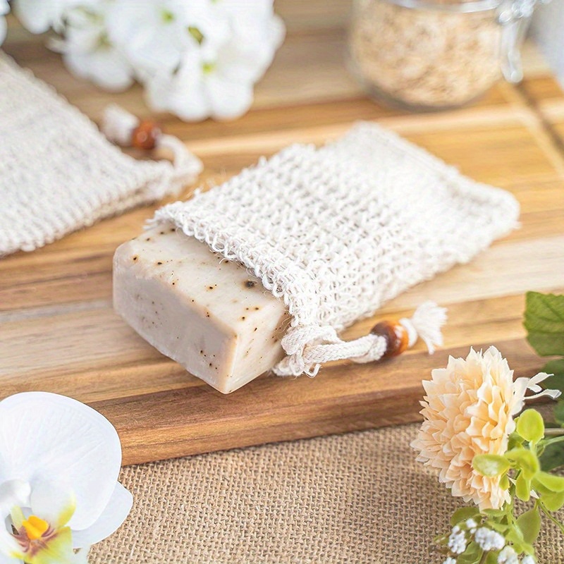 Soap Bag Set Natural Ramie Mes - Eco Sponge 评论和价格