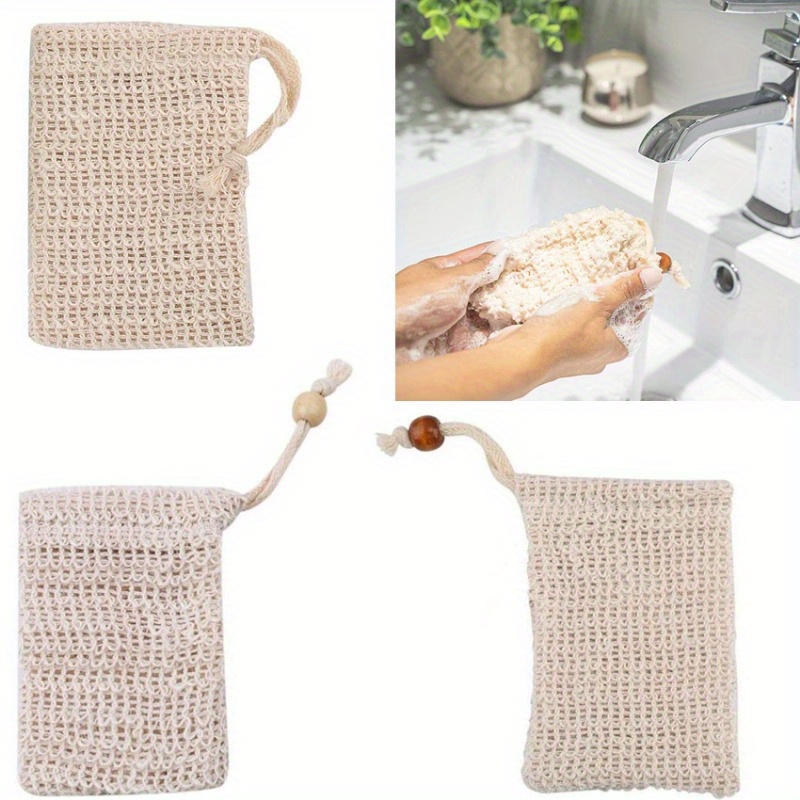 Soap Bag Set Natural Ramie Mes - Eco Sponge 评论和价格