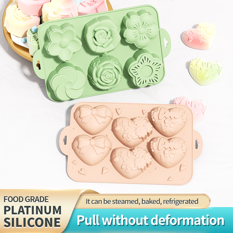 Silicone Soap Mold,Heart Flowe - Eco Soap 评论和价格