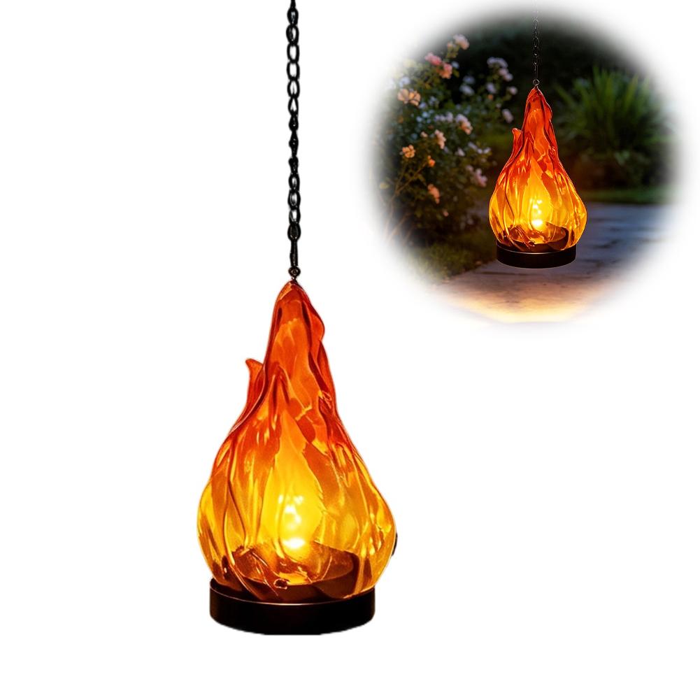 Solar Flame Hanging Lantern Li - Solar Garden Light 评论和价格