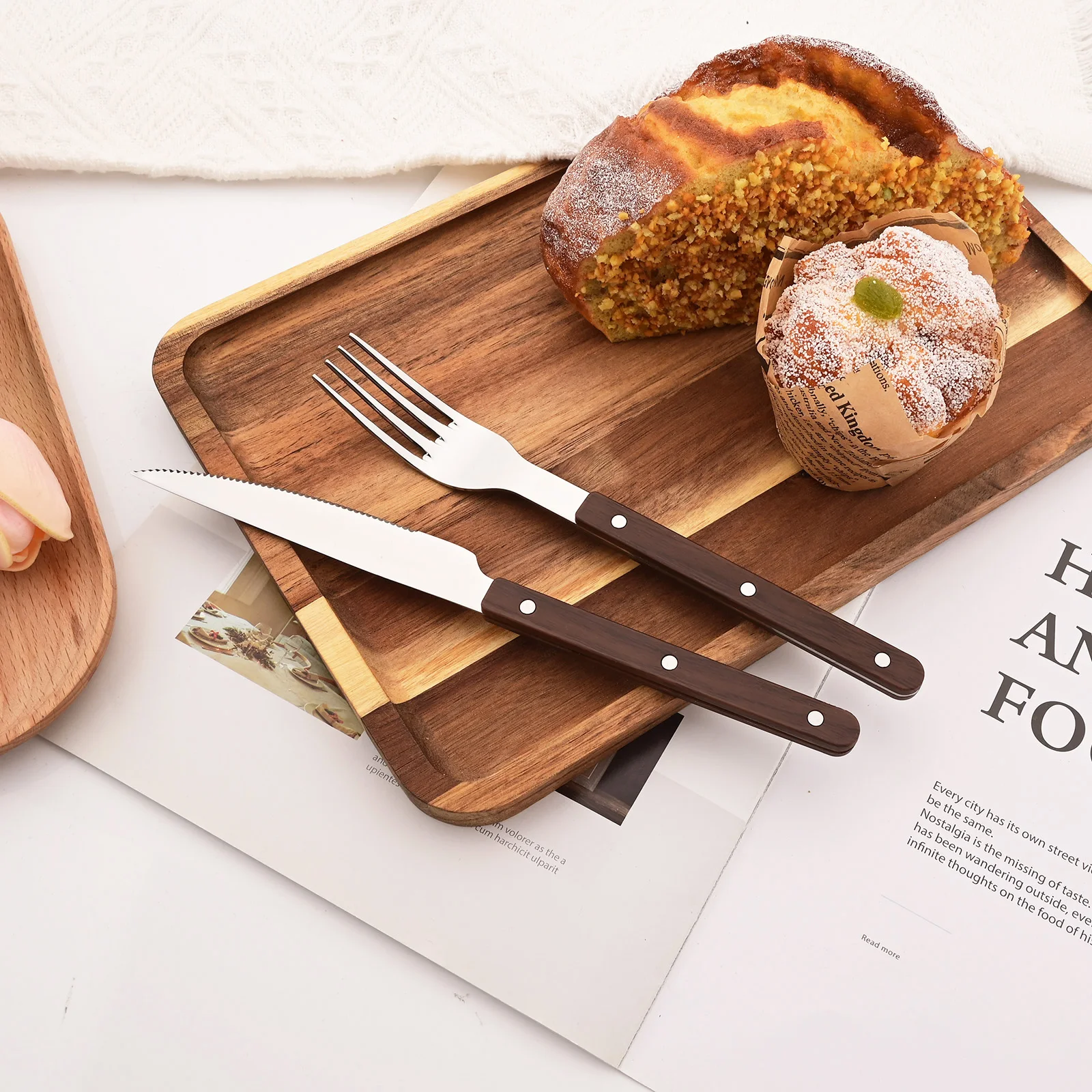 5/20Pcs Imitative Wood Silver  - Bamboo Cutlery 评论和价格