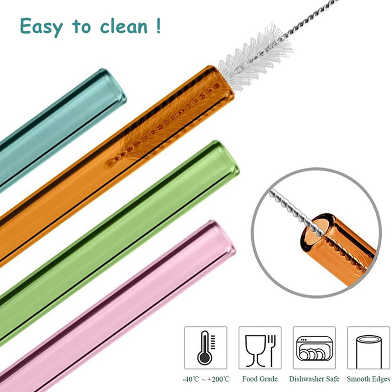 Reusable Glass Straws Eco-frie - Reusable Straw 评论和价格